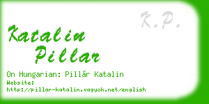 katalin pillar business card